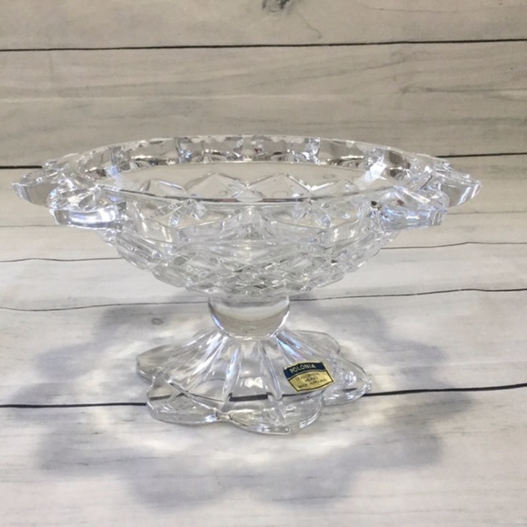 Cut Crystal Candy dish 24% Lead Polonia Made in Poland - Picture 8 of 9